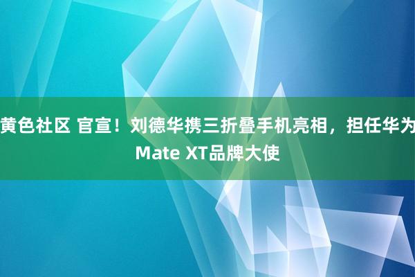 黄色社区 官宣！刘德华携三折叠手机亮相，担任华为Mate XT品牌大使